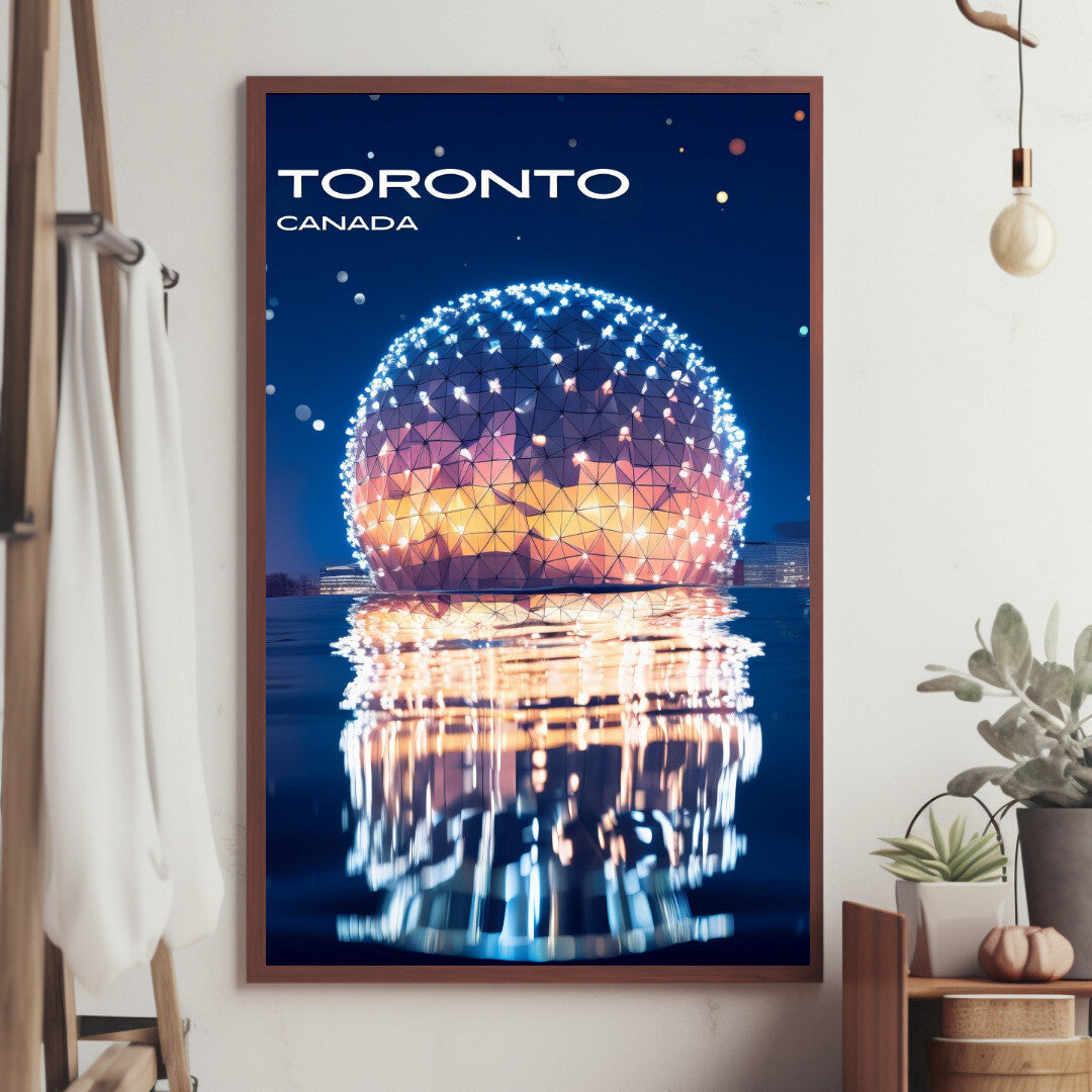 Toronto Cinesphere Wall Art Poster Print | Toronto Ontario Travel Poster | Home Decor