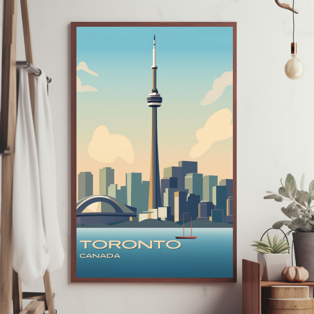 Toronto CN Tower Wall Art Poster Print | Toronto Ontario Travel Poster | Home Decor