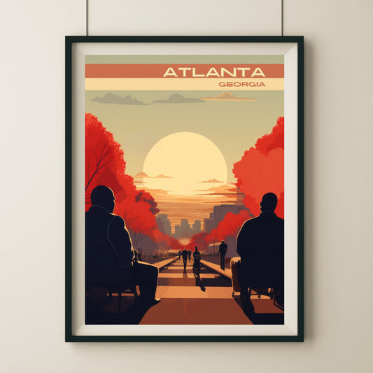 Atlanta Civil Rights History Wall Art Poster Print | Atlanta Georgia Travel Poster | Home Decor