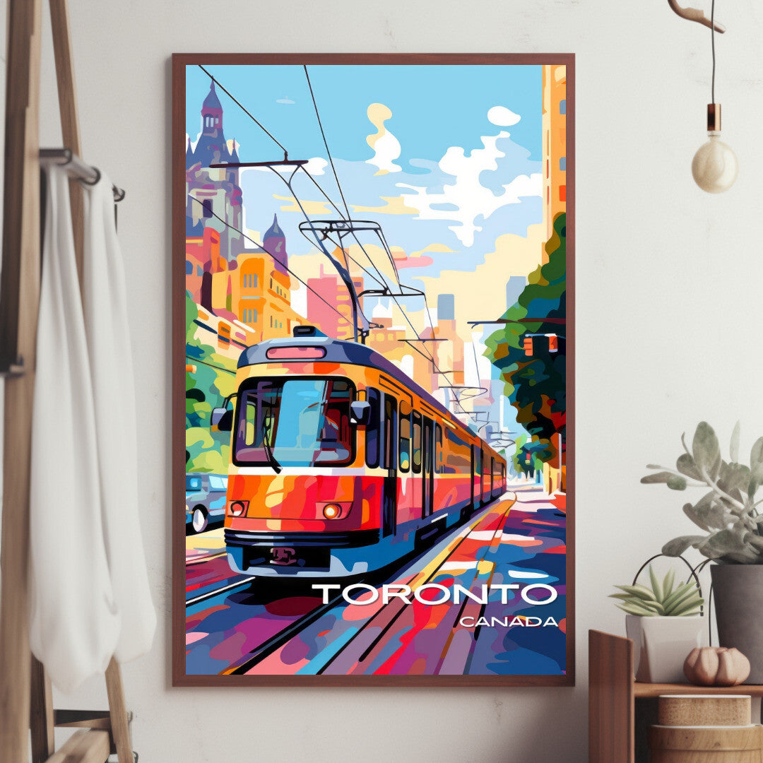 Toronto Streetcar Wall Art Poster Print | Toronto Ontario Travel Poster | Home Decor