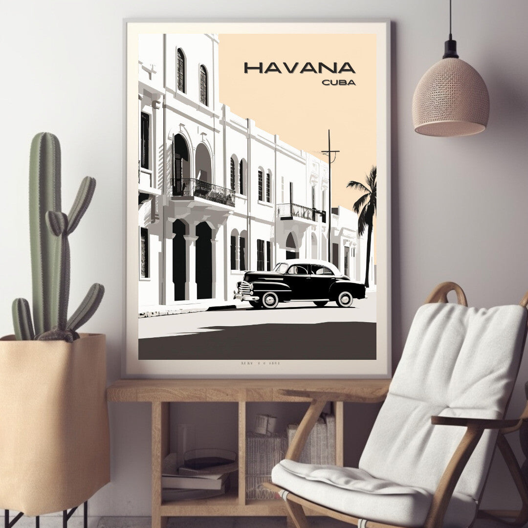 Havana Architecture Wall Art Poster Print | Havana La Habana Travel Poster | Home Decor