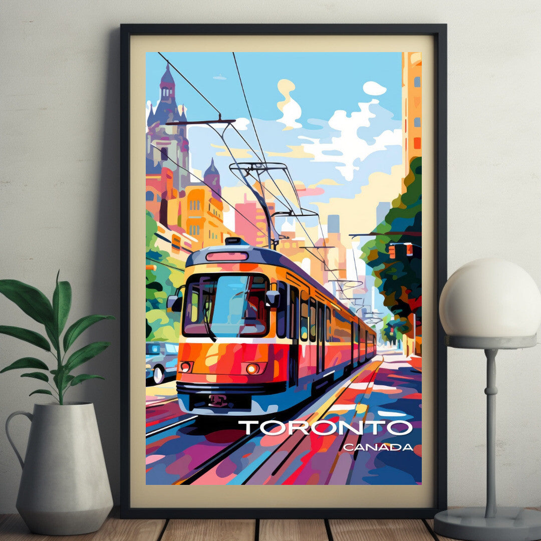 Toronto Streetcar Wall Art Poster Print | Toronto Ontario Travel Poster | Home Decor