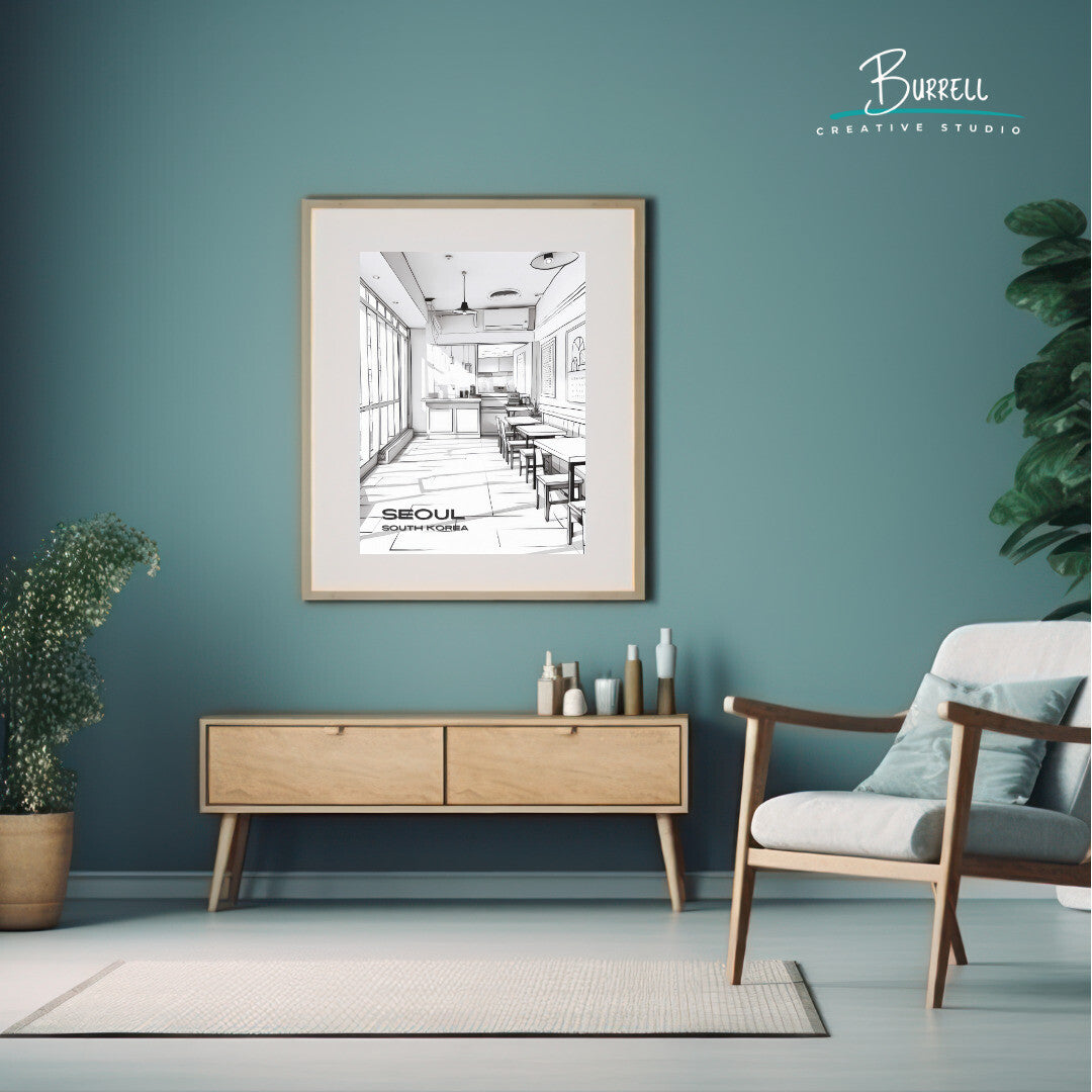 Seoul Cafe Yeonnamdong 223-14 Wall Art Poster Print | Seoul Seoul Province Travel Poster | Home Decor