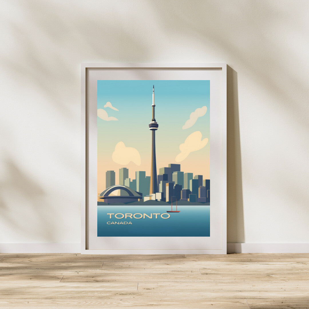 Toronto CN Tower Wall Art Poster Print | Toronto Ontario Travel Poster | Home Decor