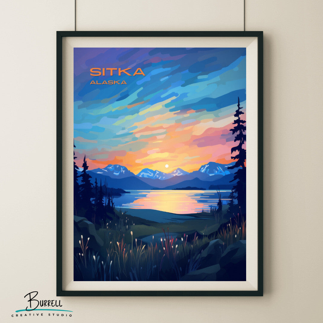 Sitka Scenery Wall Art Poster Print | Sitka Alaska Travel Poster | Home Decor