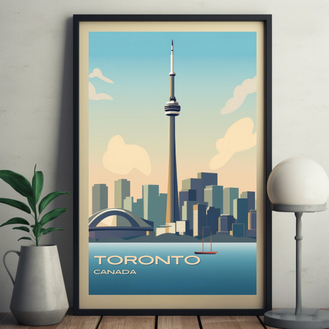 Toronto CN Tower Wall Art Poster Print | Toronto Ontario Travel Poster | Home Decor