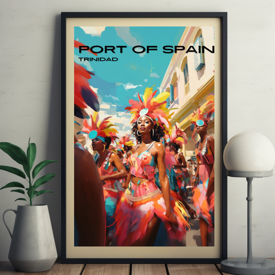 Port of Spain Carnival Wall Art Poster Print | Port of Spain Port of Spain Region Travel Poster | Home Decor