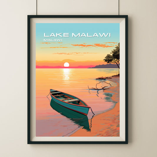 Nkopola Lake Malawi Wall Art Poster Print | Nkopola Mangochi District Travel Poster | Home Decor