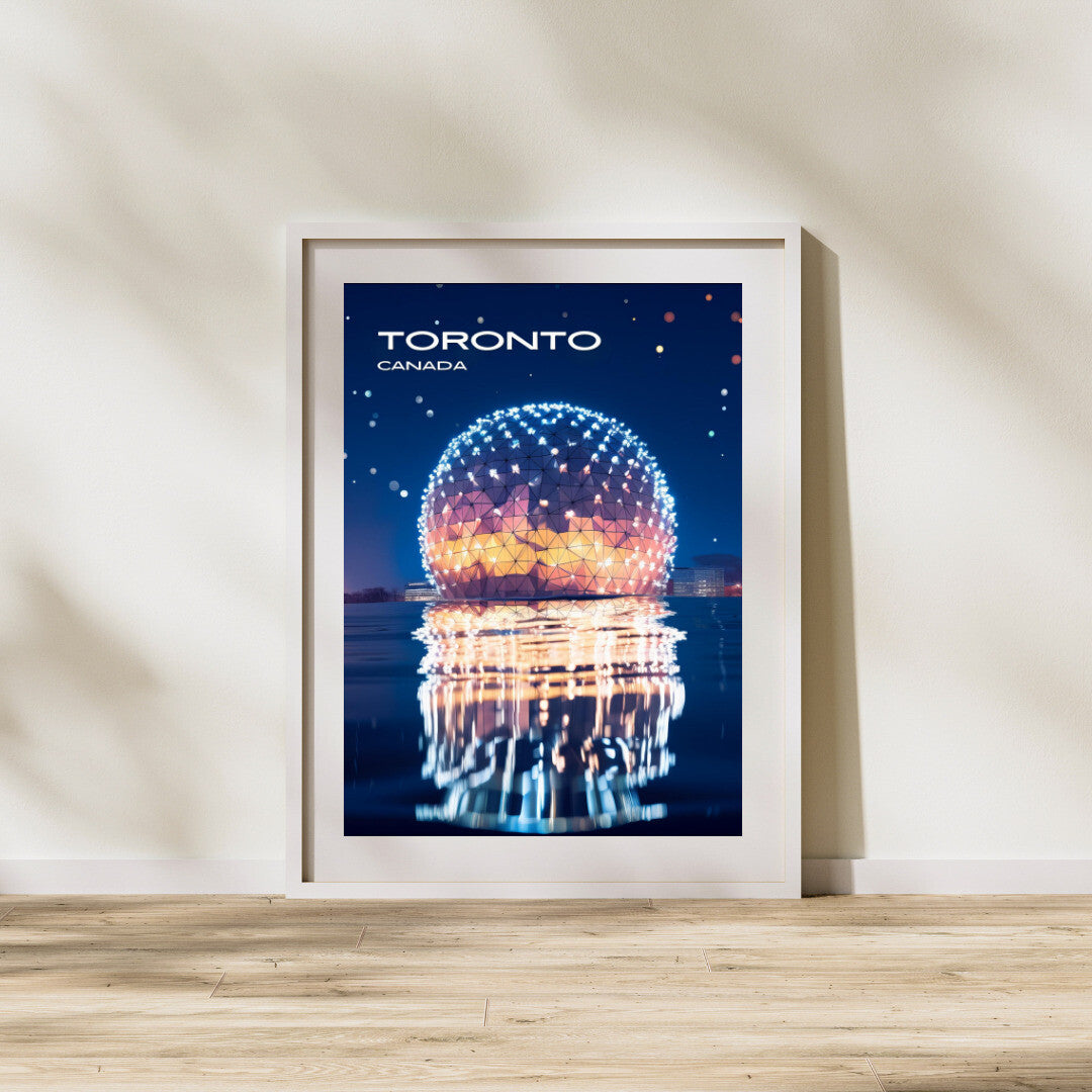 Toronto Cinesphere Wall Art Poster Print | Toronto Ontario Travel Poster | Home Decor