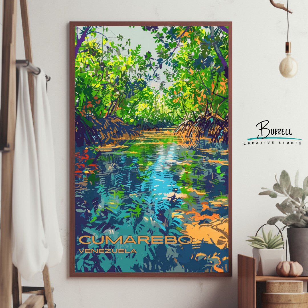 Puerto Cumarebo Mangroves Wall Art Poster Print | Puerto Cumarebo Falcon Travel Poster | Home Decor