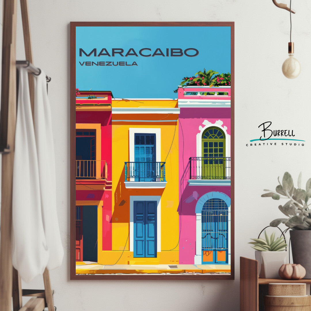 Maracaibo Calle Carabobo Wall Art Poster Print | Maracaibo Zulia Travel Poster | Home Decor