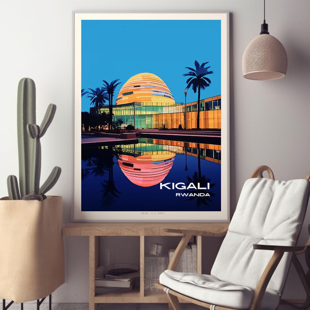 Kigali Convention Center Wall Art Poster Print | Kigali Kigali Province Travel Poster | Home Decor