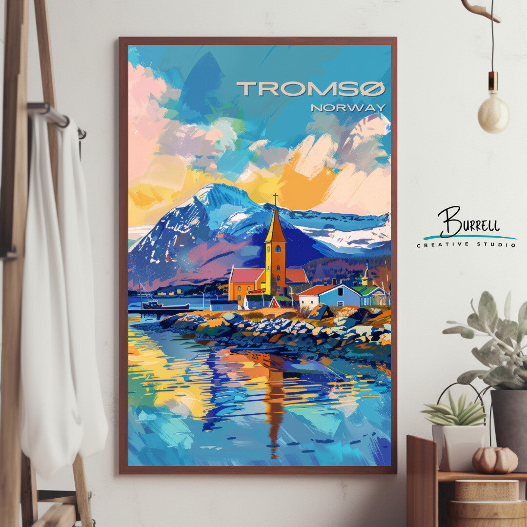 Tromsø Scenic View Wall Art Poster Print | Tromsø Troms Travel Poster | Home Decor