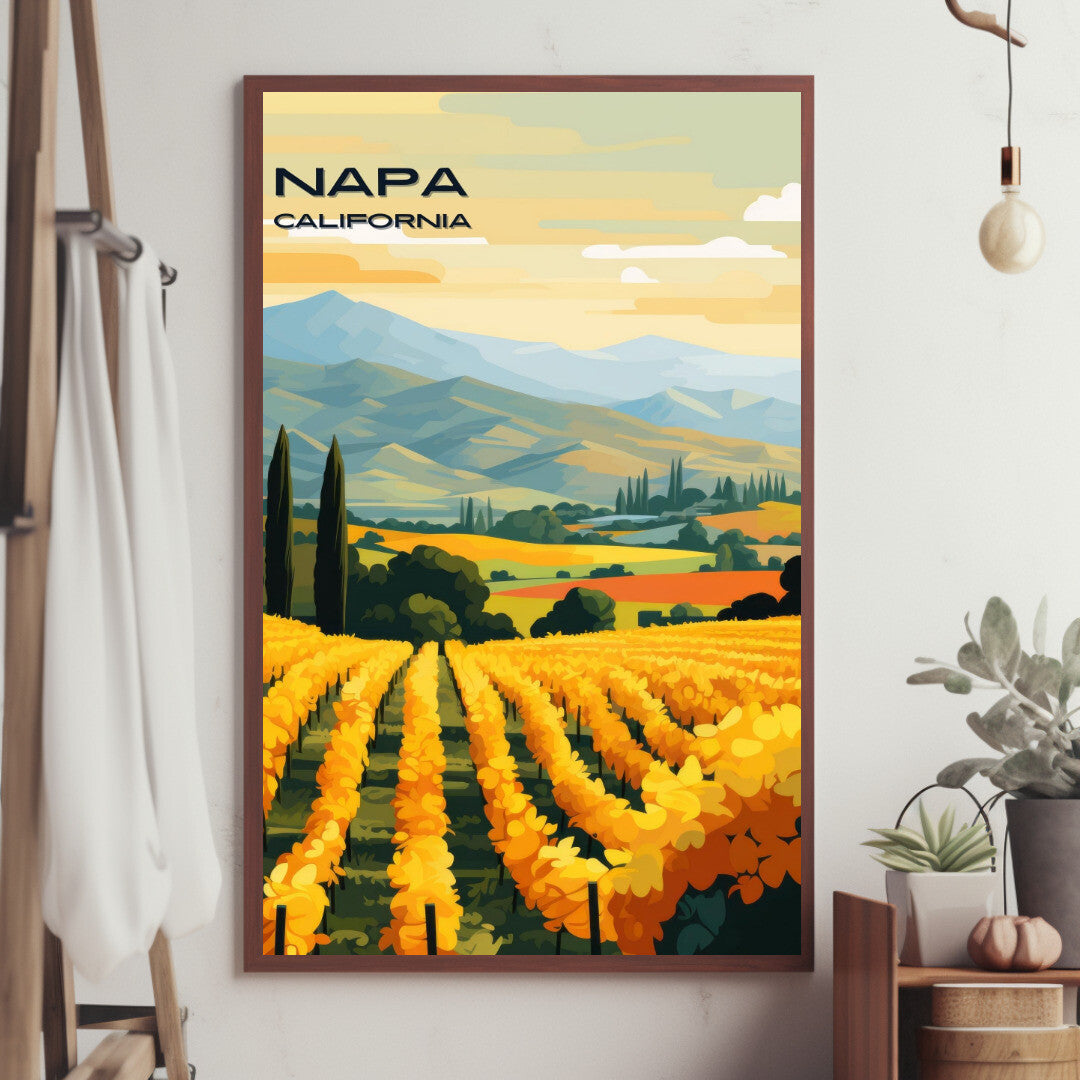 Napa Valley Wall Art Poster Print | Napa California Travel Poster | Home Decor