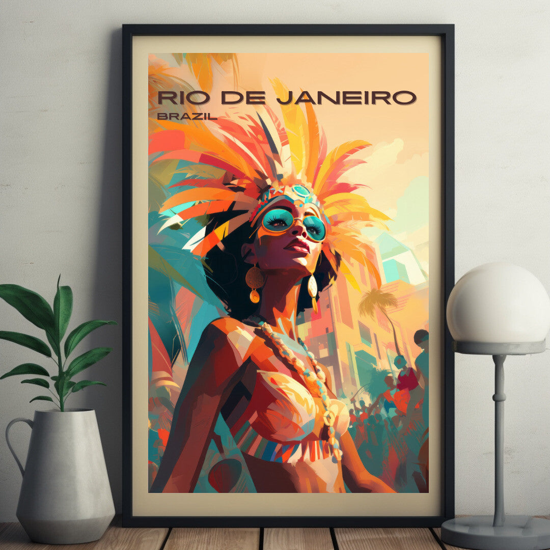 Rio Carnival Wall Art Poster Print | Rio Rio de Janeiro Travel Poster | Home Decor