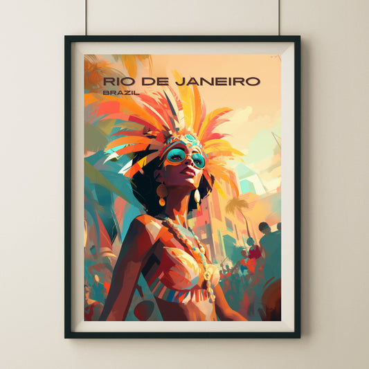 Rio Carnival Wall Art Poster Print | Rio Rio de Janeiro Travel Poster | Home Decor