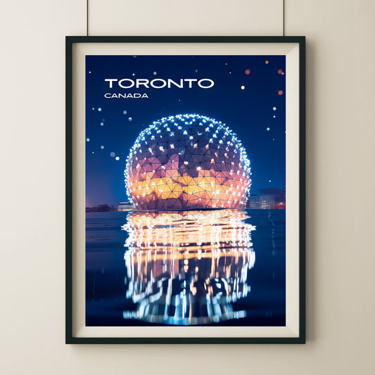 Toronto Cinesphere Wall Art Poster Print | Toronto Ontario Travel Poster | Home Decor