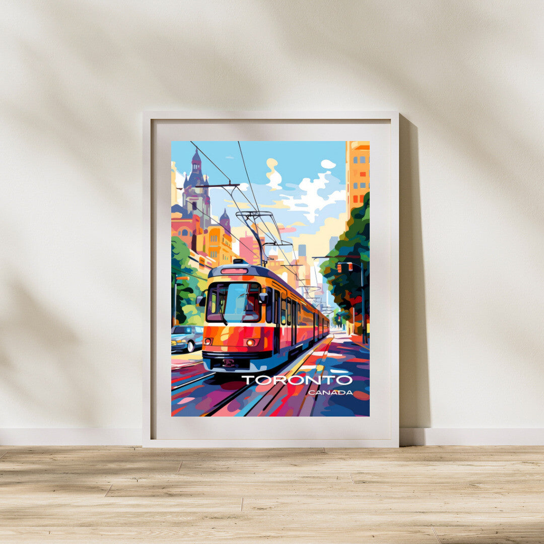 Toronto Streetcar Wall Art Poster Print | Toronto Ontario Travel Poster | Home Decor