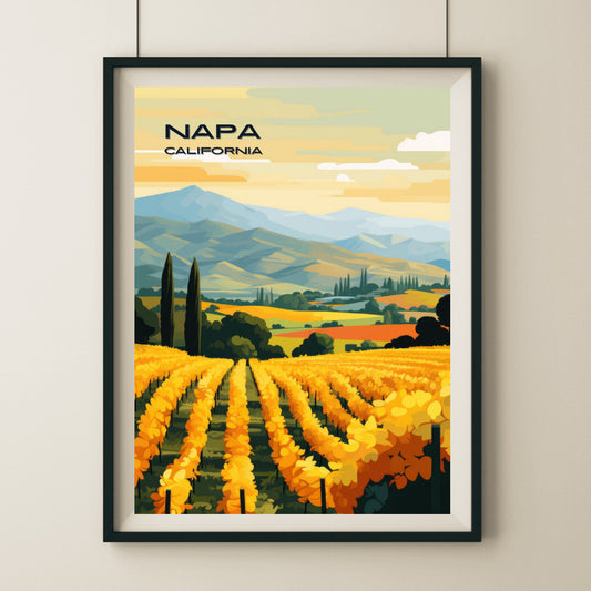 Napa Valley Wall Art Poster Print | Napa California Travel Poster | Home Decor