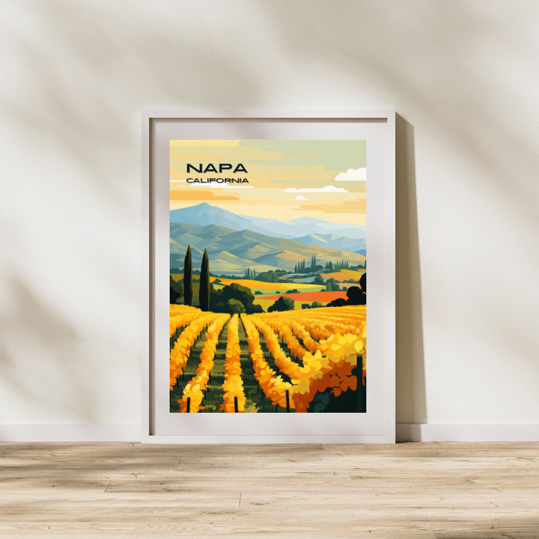 Napa Valley Wall Art Poster Print | Napa California Travel Poster | Home Decor