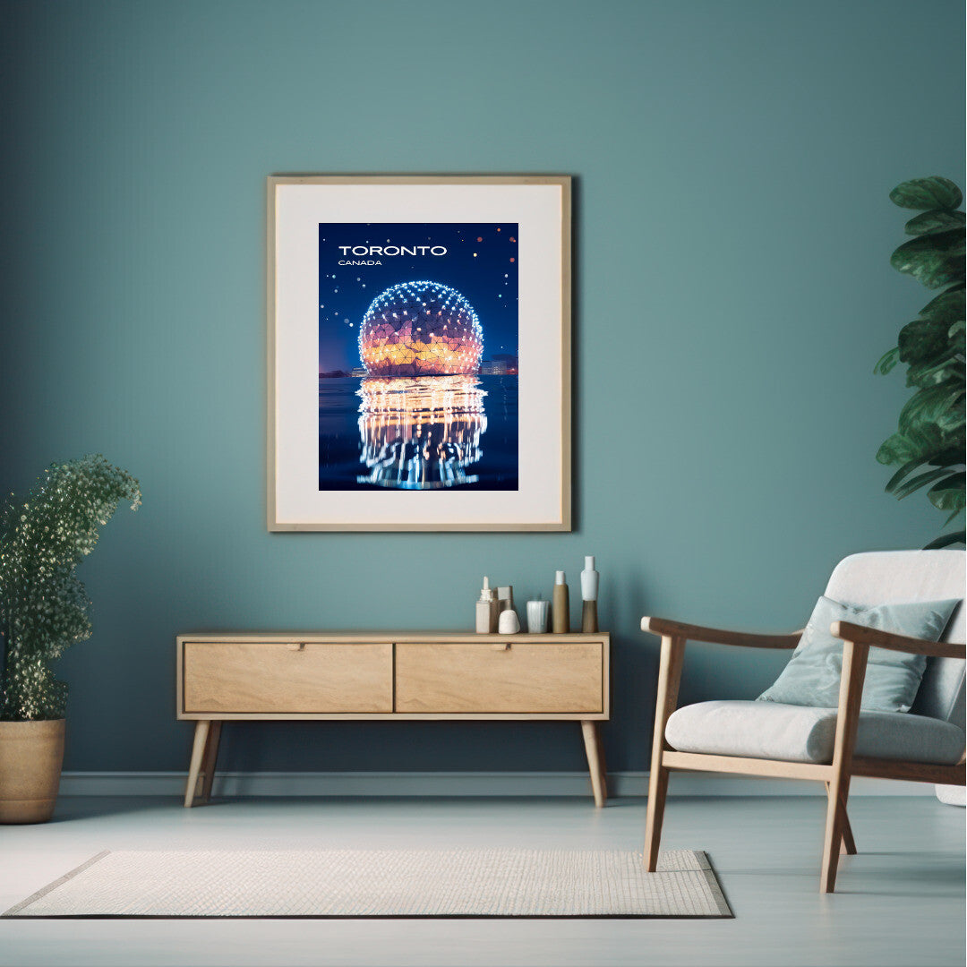 Toronto Cinesphere Wall Art Poster Print | Toronto Ontario Travel Poster | Home Decor